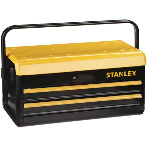 stanley 19 inch metal tool box with two drawers|stanley tool box price.